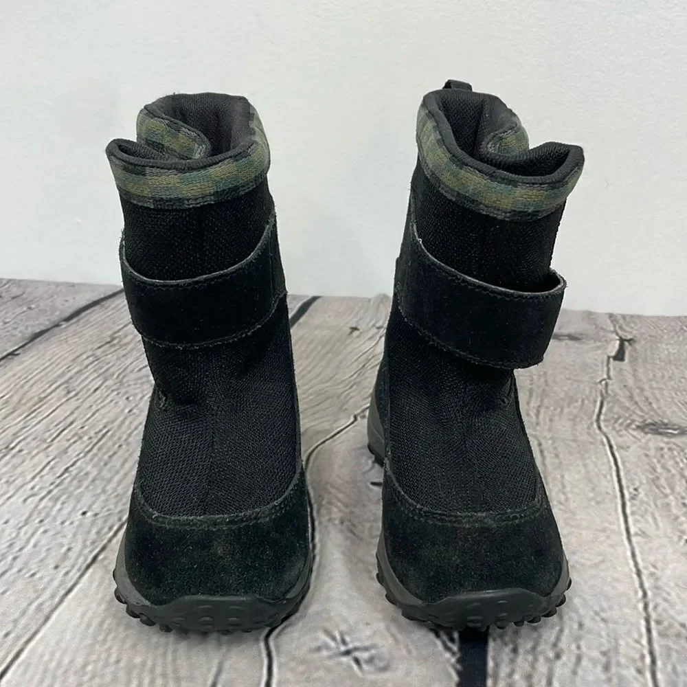 Merrrell High Black Suede Boots Polartec Waterproof Snow Hook Loop Toddler sz 7